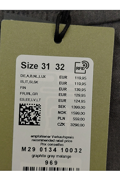Marc O´Polo Pánské bavlněné chinos kalhoty s pružným pasem šedé Vel. 31 32 | Marc O´Polo | obrázek 6