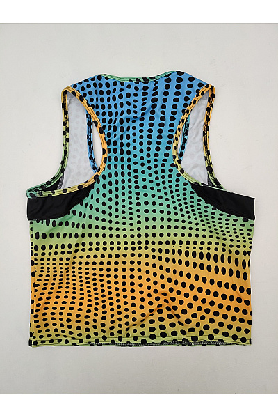 Barevné sportovní tílko crop top s puntíky Velikost US M | Unimoda | obrázek 4