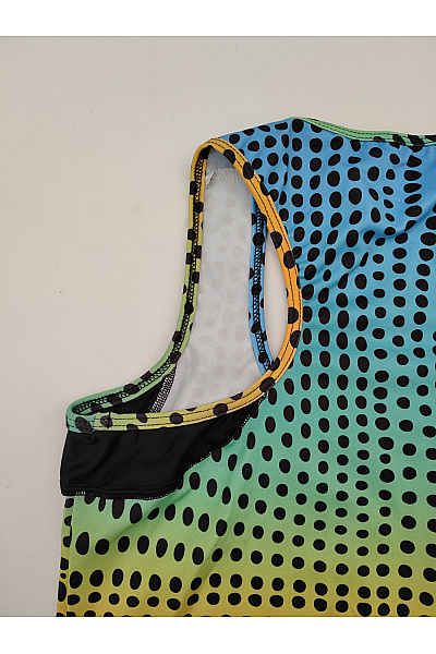 Barevné sportovní tílko crop top s puntíky Velikost US M | Unimoda | obrázek 5