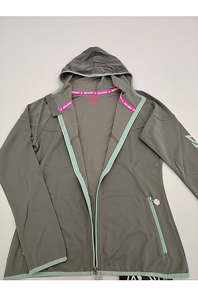 Bidi Badu Dámská khaki sportovní mikina na zip s kapucí a potiskem Velikost M | Bidi Badu | obrázek 4