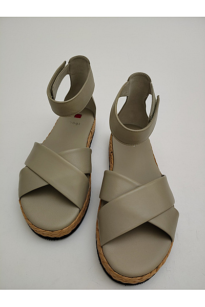 Hogl Kožené khaki sandály na platformě s páskem Vel. EU 4 1/2 | hogl | obrázek 3