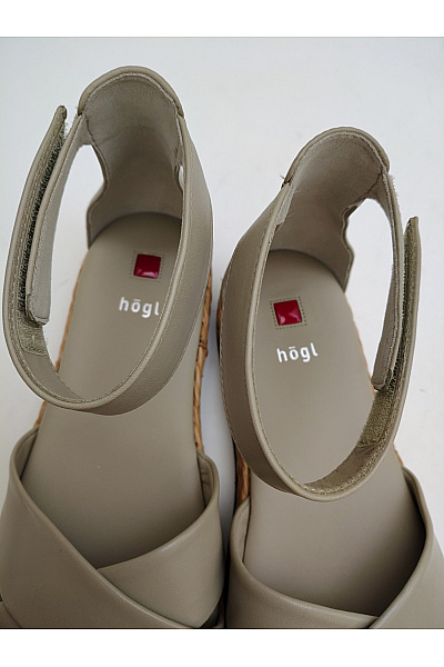 Hogl Kožené khaki sandály na platformě s páskem Vel. EU 4 1/2 | hogl | obrázek 6