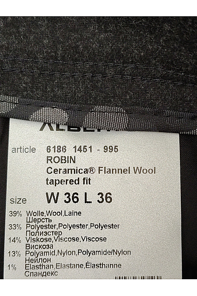 ALBERTO Pánské černé chino kalhoty rovné Vel. W 36 L 36 | ALBERTO | obrázek 6