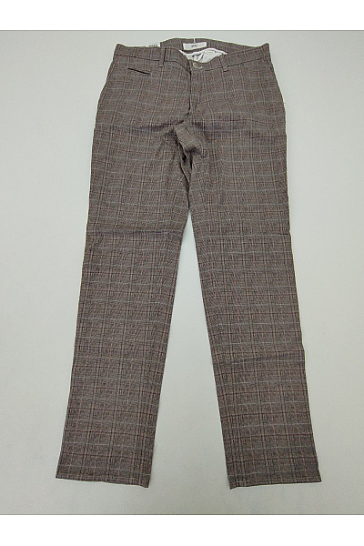 BRAX Pánské hnědé bavlněné kostkované chinos kalhoty Vel. US 33/32 | BRAX | obrázek 2
