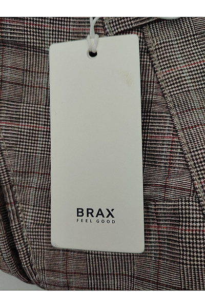 BRAX Pánské hnědé bavlněné kostkované chinos kalhoty Vel. US 33/32 | BRAX | obrázek 6