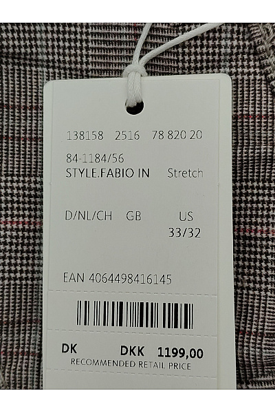 BRAX Pánské hnědé bavlněné kostkované chinos kalhoty Vel. US 33/32 | BRAX | obrázek 7