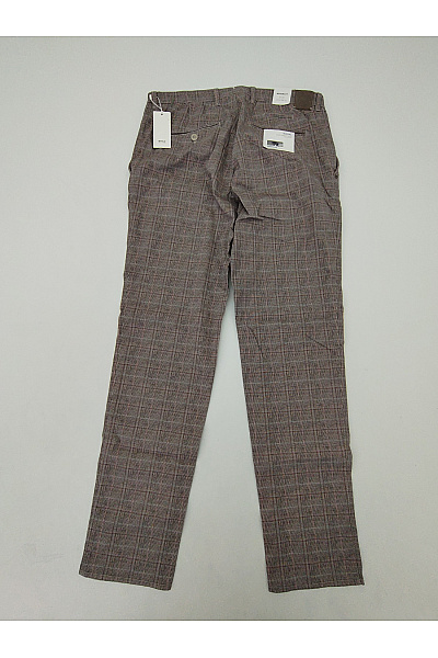 BRAX Pánské hnědé bavlněné kostkované chinos kalhoty Vel. US 33/32 | BRAX | obrázek 8