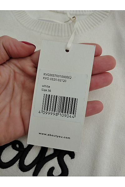 Béžový bavlněný pletený pulovr s krátkým rukávem Vel. EU 36 | Unimoda | obrázek 4