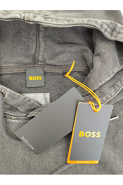 Hugo Boss Pánská bavlněná mikina s kapucí a klokaní kapsou vintage streetwear Velikost EU M | Hugo Boss | obrázek 5
