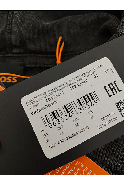 Hugo Boss Pánská bavlněná mikina s kapucí a klokaní kapsou vintage streetwear Velikost EU M | Hugo Boss | obrázek 6