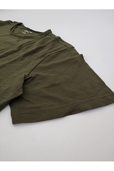 JACK & JONES Pánské khaki bavlněné tričko s krátkým rukávem a kulatým výstřihem Vel. S | JACK & JONES | obrázek 4