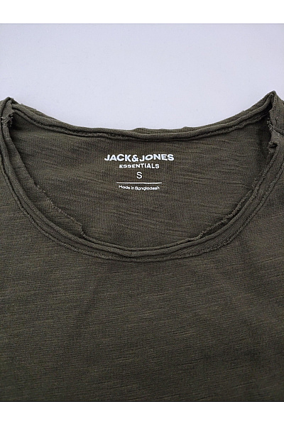 JACK & JONES Pánské khaki bavlněné tričko s krátkým rukávem a kulatým výstřihem Vel. S | JACK & JONES | obrázek 5