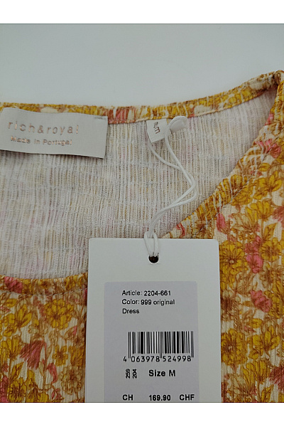 RICH&ROYAL Žluté květované maxi šaty s dlouhým rukávem Velikost M | RICH&ROYAL | obrázek 6