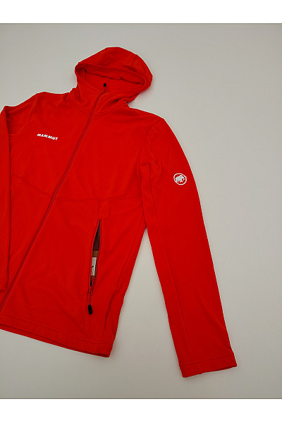 MAMMUT Červená sportovní mikina na zip s kapucí Velikost EU M | MAMMUT | obrázek 3