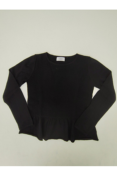 REPEAT cashmere Černý kašmírový pulovr s volánem Velikost EU 36 | REPEAT cashmere | obrázek 2