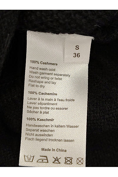 REPEAT cashmere Černý kašmírový pulovr s volánem Velikost EU 36 | REPEAT cashmere | obrázek 4
