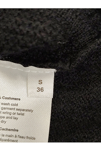 REPEAT cashmere Černý kašmírový pulovr s volánem Velikost EU 36 | REPEAT cashmere | obrázek 6