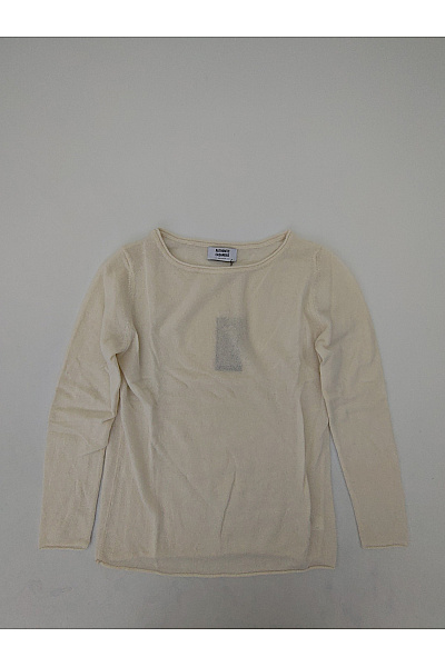 REPEAT cashmere Béžové kašmírové tričko s dlouhým rukávem basic Velikost L | REPEAT cashmere | obrázek 2