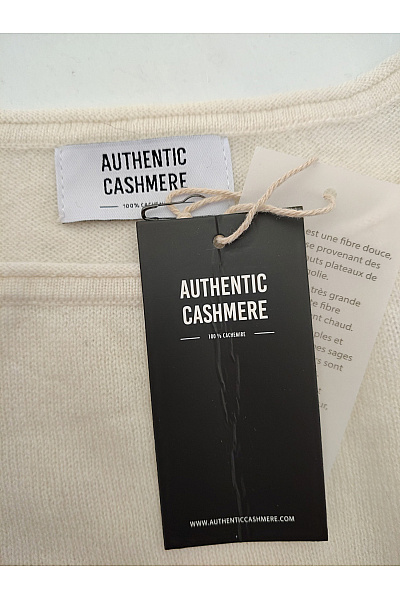REPEAT cashmere Béžové kašmírové tričko s dlouhým rukávem basic Velikost L | REPEAT cashmere | obrázek 5