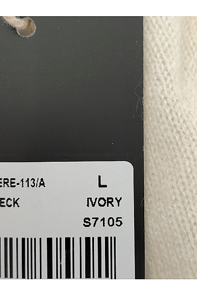 REPEAT cashmere Béžové kašmírové tričko s dlouhým rukávem basic Velikost L | REPEAT cashmere | obrázek 6