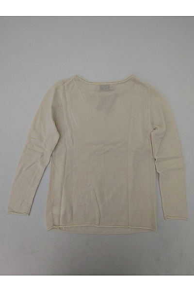 REPEAT cashmere Béžové kašmírové tričko s dlouhým rukávem basic Velikost L | REPEAT cashmere | obrázek 7