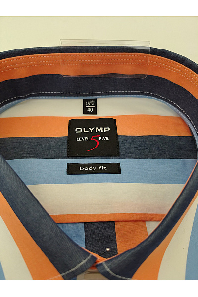 OLYMP Pánská bavlněná košile s krátkým rukávem pruhovaná slim fit | OLYMP | obrázek 7