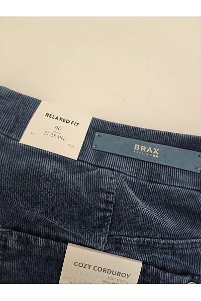 BRAX Dámské modré manšestrové kalhoty s kapsami Vel. EU 40 | BRAX | obrázek 7