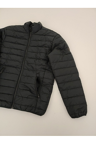 JACK & JONES Černá pánská prošívaná bunda se zipem Velikost M | JACK & JONES | obrázek 3