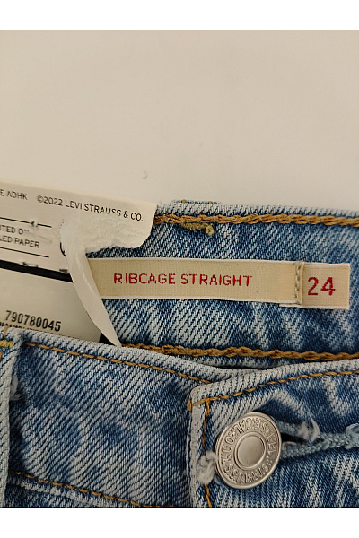 LEVIS Dámské modré džíny s vysokým pasem rovné Velikost US 24 | LEVIS | obrázek 5