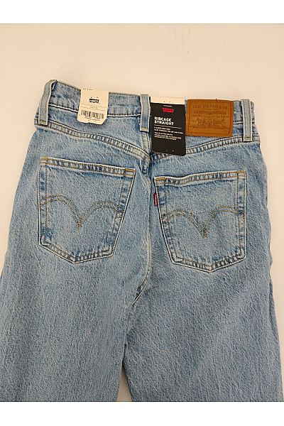 LEVIS Dámské modré džíny s vysokým pasem rovné Velikost US 24 | LEVIS | obrázek 8