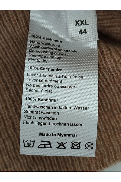 REPEAT cashmere Dámský hnědý kašmírový rolák basic Velikost XXL | REPEAT cashmere | obrázek 4