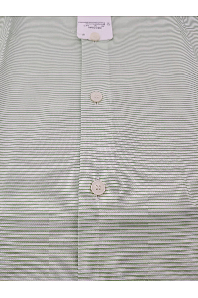 OLYMP Pánská bavlněná košile s krátkým rukávem pruhovaná slim fit Velikost 39 | OLYMP | obrázek 6