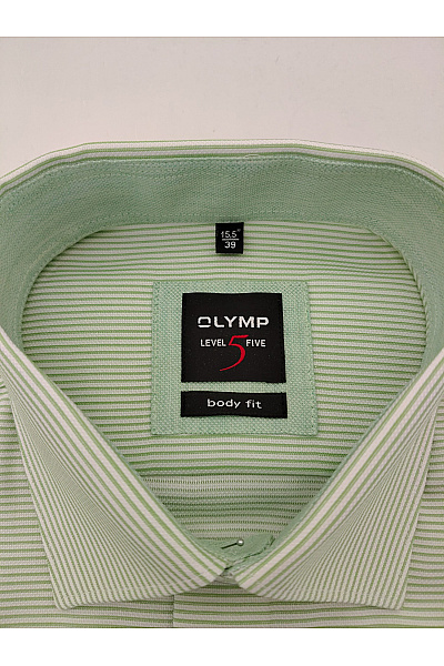 OLYMP Pánská bavlněná košile s krátkým rukávem pruhovaná slim fit Velikost 39 | OLYMP | obrázek 8