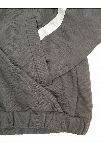 Be wear Černá bavlněná mikina s kapucí a výstřihem Velikost XXL | Be wear | obrázek 3