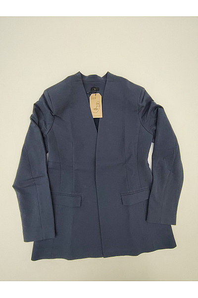 Be wear Dámské bavlněné sako bez límce modré Vel. L | Be wear | obrázek 2