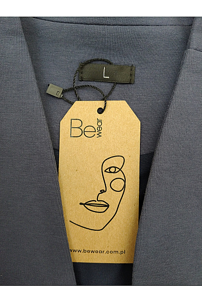 Be wear Dámské bavlněné sako bez límce modré Vel. L | Be wear | obrázek 6