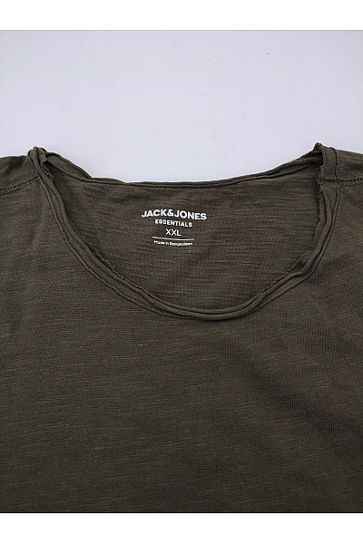 JACK & JONES Pánské khaki bavlněné tričko s krátkým rukávem a kulatým výstřihem Vel. XXL | JACK & JONES | obrázek 5