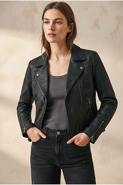 Pepe Jeans Černý Dámský Křivák Přechodová Bunda Velikost M