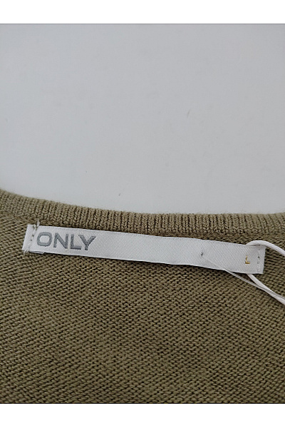 ONLY Dámský khaki pletený oversized pulovr s výstřihem do V Velikost L | ONLY | obrázek 6