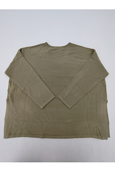 ONLY Dámský khaki pletený oversized pulovr s výstřihem do V Velikost L | ONLY | obrázek 8