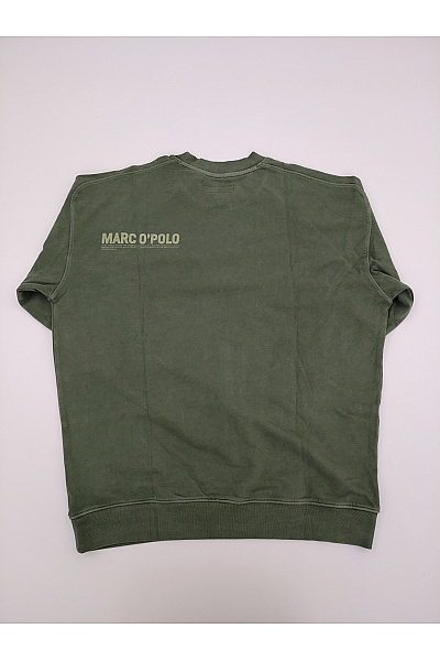 Marc O´Polo Pánská bavlněná mikina khaki crewneck bez potisku Velikost L | Marc O´Polo | obrázek 8