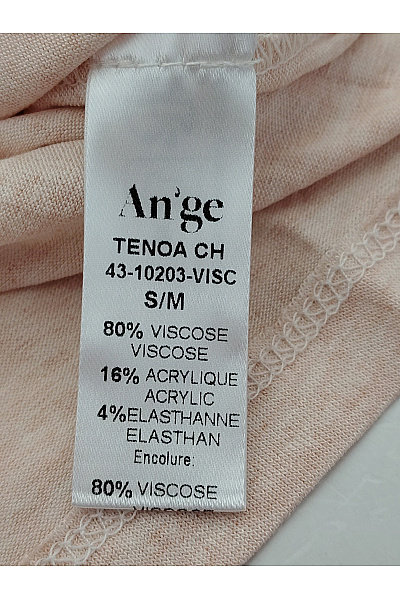 ANGE Béžové dámské tričko s dlouhým rukávem a výstřihem do V basic Vel. S/M | ANGE | obrázek 5