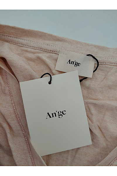 ANGE Béžové dámské tričko s dlouhým rukávem a výstřihem do V basic Vel. S/M | ANGE | obrázek 6