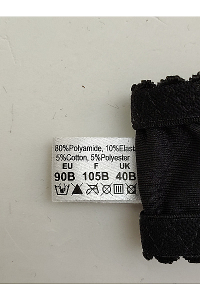 Kamea lingerie Černá krajková kosticová podprsenka s průsvitnými košíčky Vel. EU 90B | kamea lingerie | obrázek 9
