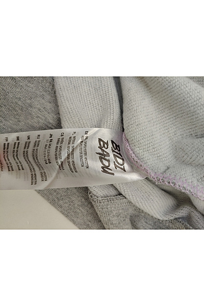 Bidi Badu Dámská růžovo-šedá mikina s kapucí a potiskem Velikost M | Bidi Badu | obrázek 6