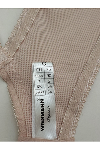 Wies MANN Béžová krajková kosticová podprsenka s hlubokým výstřihem Vel. EU 75C | Wies MANN | obrázek 9