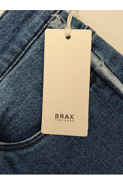 BRAX Dámské modré bavlněné džíny s vysokým pasem a rozparkem Vel. DE 38 | BRAX | obrázek 5