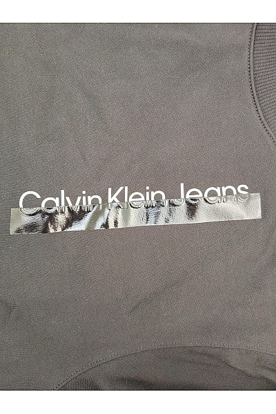 Calvin Klein Pánská bavlněná mikina crewneck s potiskem černá Velikost S | Calvin Klein | obrázek 4