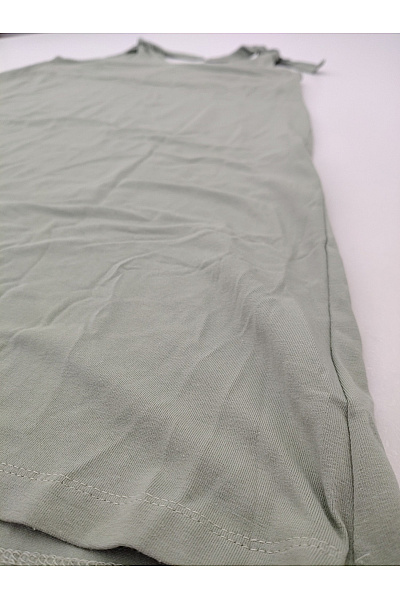 Be wear Bavlněné khaki letní šaty na ramínka vázací do áčka Velikost L | Be wear | obrázek 3