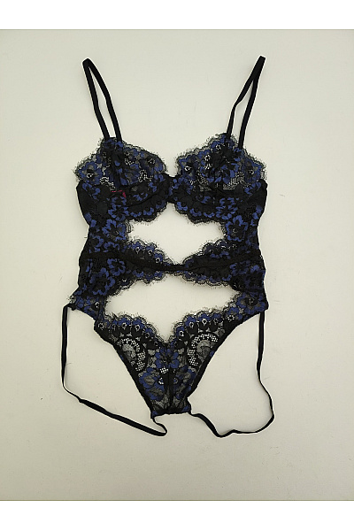 La Senza Černé modré krajkové body s průstřihy luxusní Velikost XS/TP | La Senza | obrázek 2